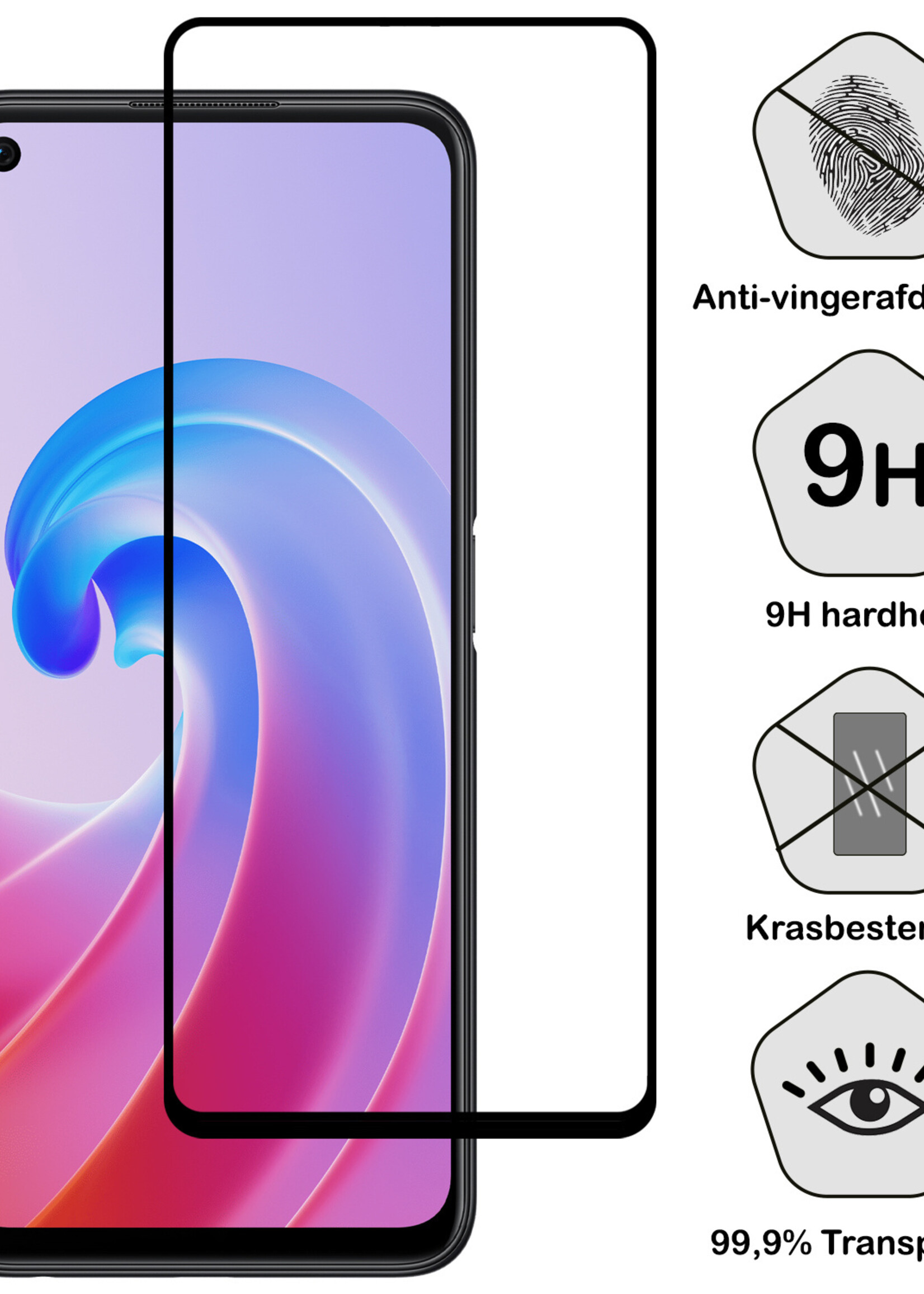 BTH OPPO A96 Screenprotector Glas Tempered Glass 3D - OPPO A96 Screen Protector 3D Full Cover