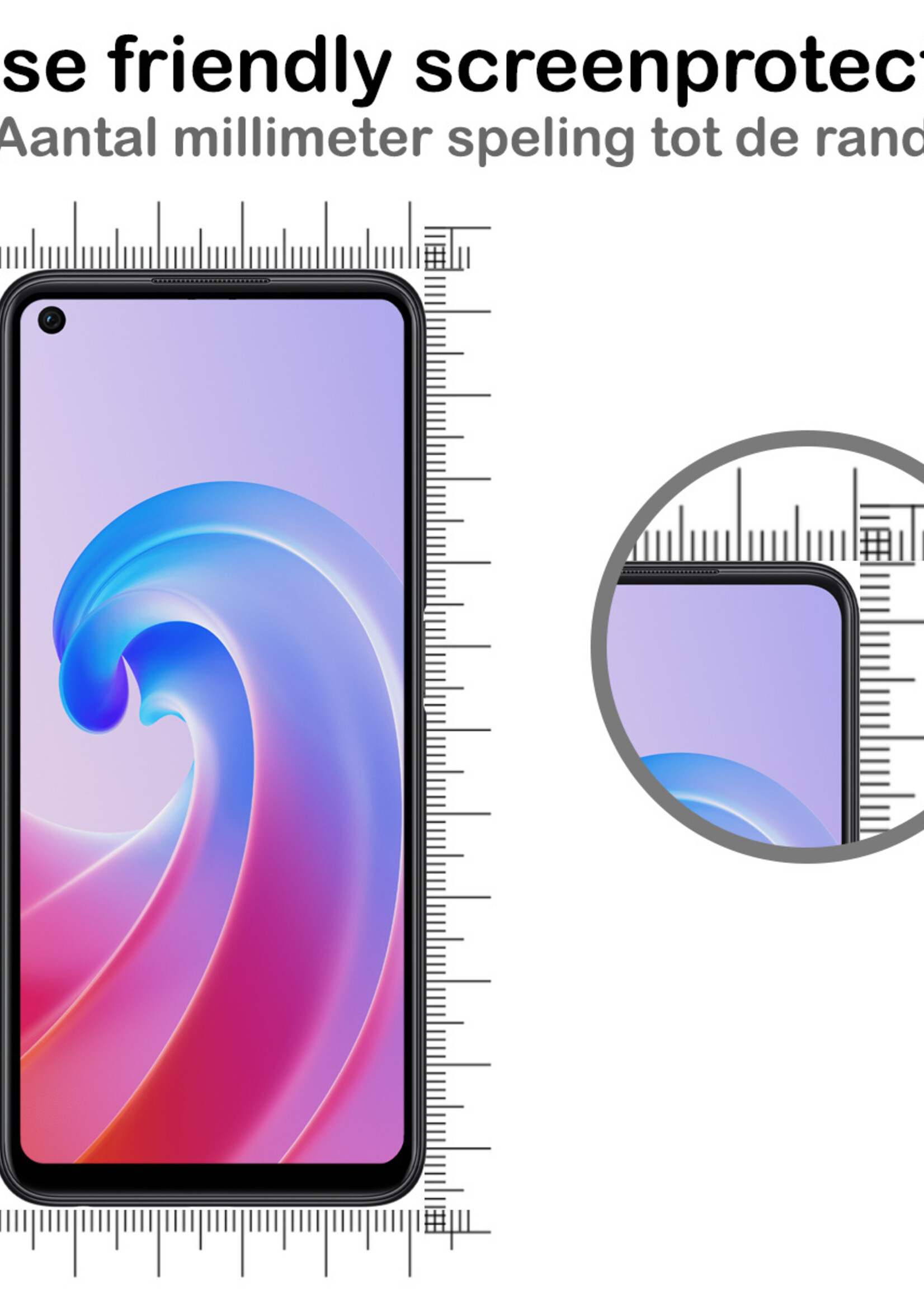 BTH OPPO A96 Screenprotector Glas Tempered Glass 3D - OPPO A96 Screen Protector 3D Full Cover