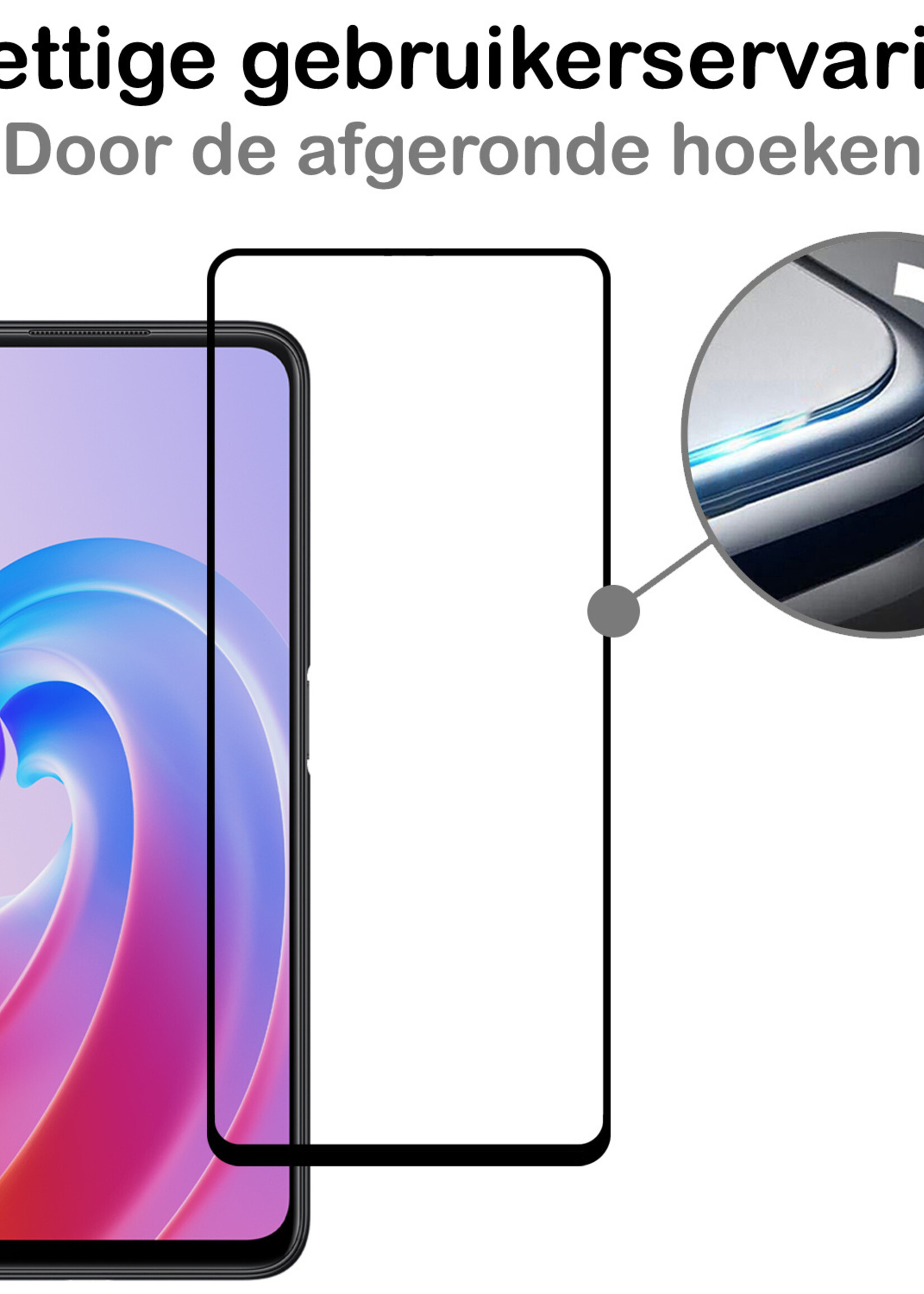 BTH OPPO A96 Screenprotector Glas Tempered Glass 3D - OPPO A96 Screen Protector 3D Full Cover