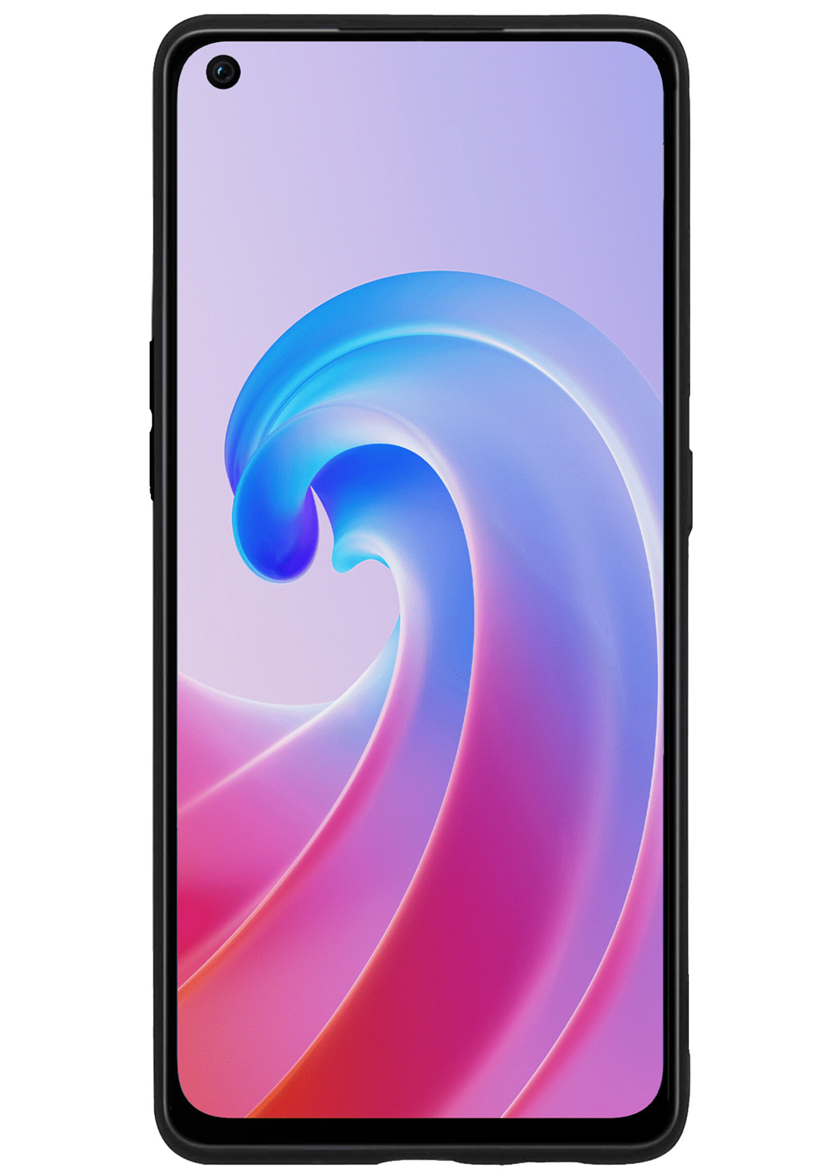 BTH Hoesje Geschikt voor OPPO A96 Hoesje Siliconen Case Hoes Met 2x Screenprotector - Hoes Geschikt voor OPPO A96 Hoes Cover Case - Zwart