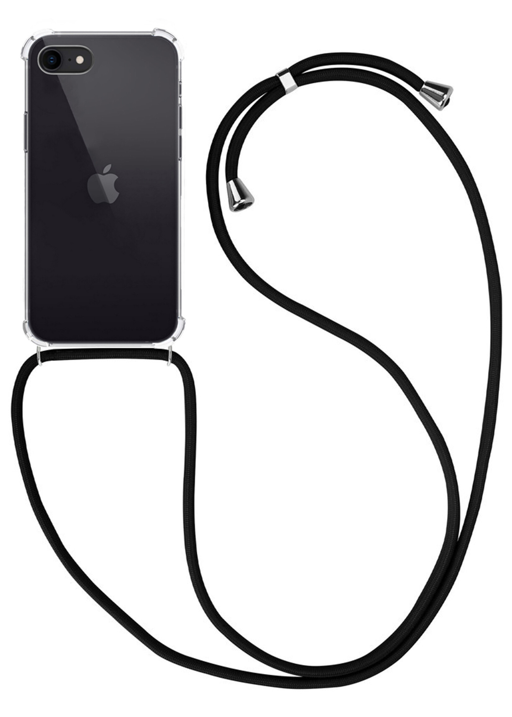 BTH Hoes voor iPhone 8 Hoesje Siliconen Met Koord Shock Proof Case Hoes Transparant - Hoes voor iPhone 8 Hoesje Koord Cover - Transparant