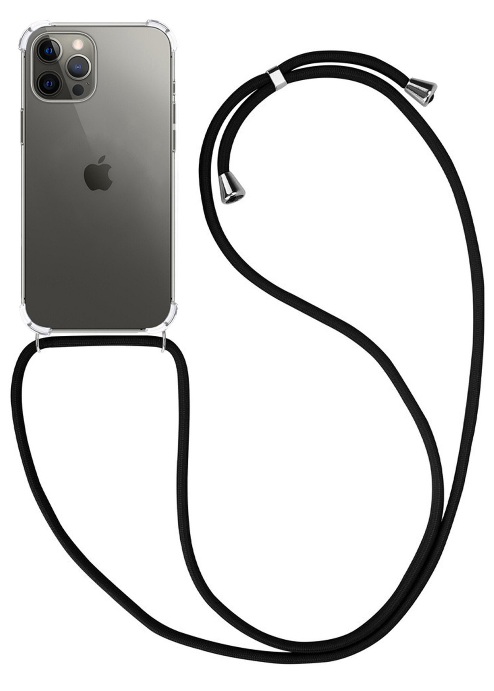 BTH Hoes voor iPhone 11 Pro Max Hoesje Siliconen Met Koord Shock Proof Case Hoes - Hoes voor iPhone 11 Pro Max Hoesje Koord Cover - Transparant