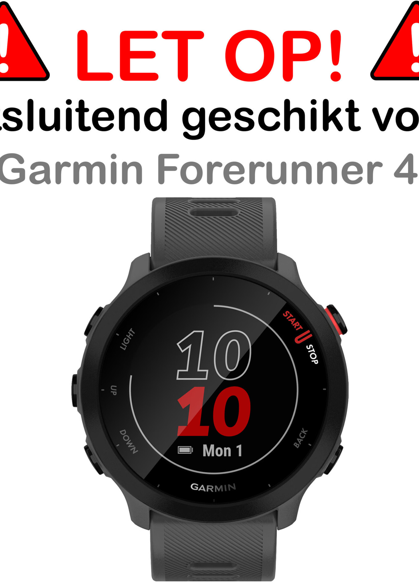 BTH Garmin Forerunner 45 Screenprotector Glas Gehard Screen Protector Screen Cover - Garmin Forerunner 45 Screenprotector Tempered Glass