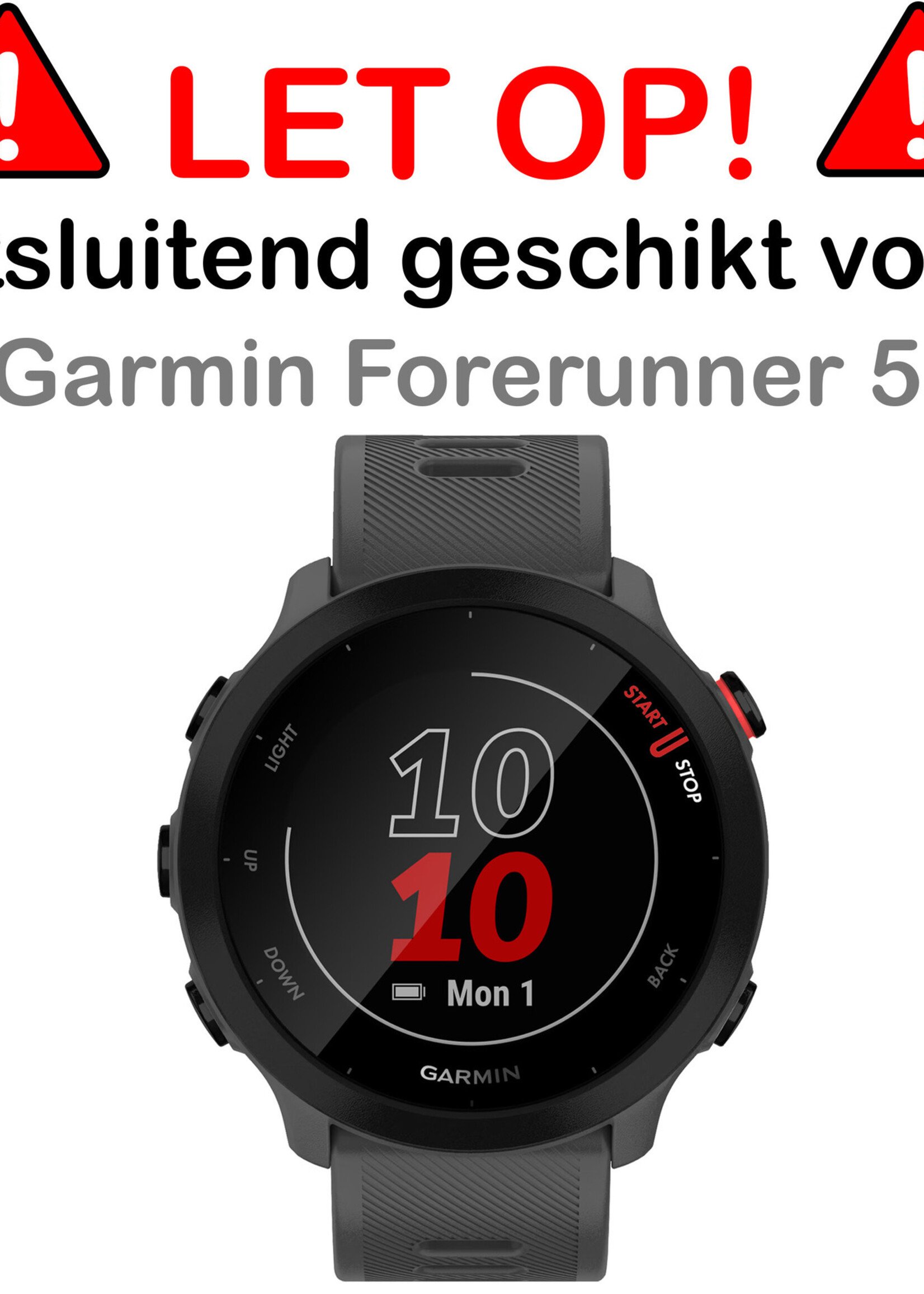 BTH Garmin Forerunner 55 Screenprotector Glas Gehard Screen Protector Screen Cover - Garmin Forerunner 55 Screenprotector Tempered Glass