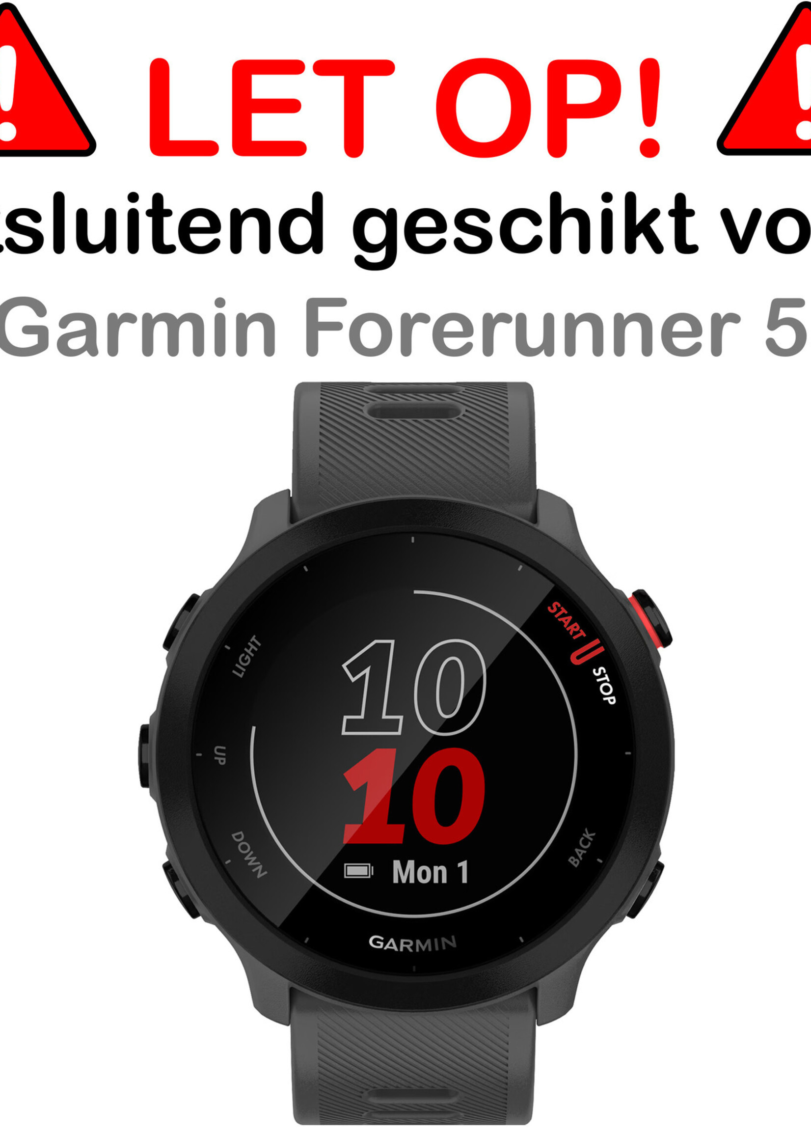 BTH Screenprotector Geschikt voor Garmin Forerunner 55 Screenprotector Glas Gehard Screen Cover - Screen Protector Geschikt voor Garmin Forerunner 55 Screenprotector Tempered Glass - 3 PACK
