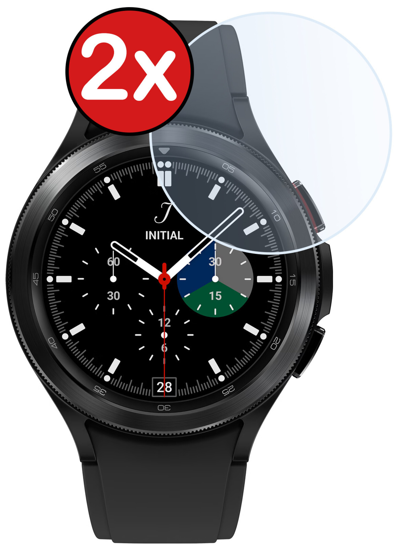 BTH Screenprotector Geschikt voor Samsung Galaxy Watch 4 Classic 42 mm Screenprotector Glas Gehard Screen Cover - Screen Protector Geschikt voor Samsung Watch 4 Classic (42 mm) Screenprotector Tempered Glass - 2 PACK