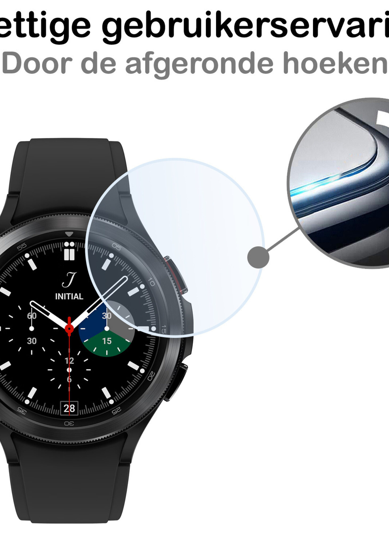 BTH Screenprotector Geschikt voor Samsung Galaxy Watch 4 Classic 42 mm Screenprotector Glas Gehard Screen Cover - Screen Protector Geschikt voor Samsung Watch 4 Classic (42 mm) Screenprotector Tempered Glass - 3 PACK