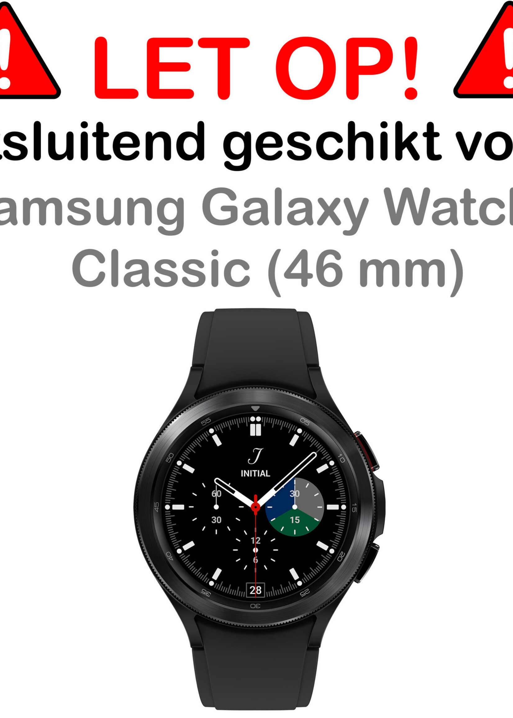 BTH Screenprotector Geschikt voor Samsung Galaxy Watch 4 Classic 46 mm Screenprotector Glas Gehard Screen Cover - Screen Protector Geschikt voor Samsung Watch 4 Classic (46 mm) Screenprotector Tempered Glass - 3 PACK