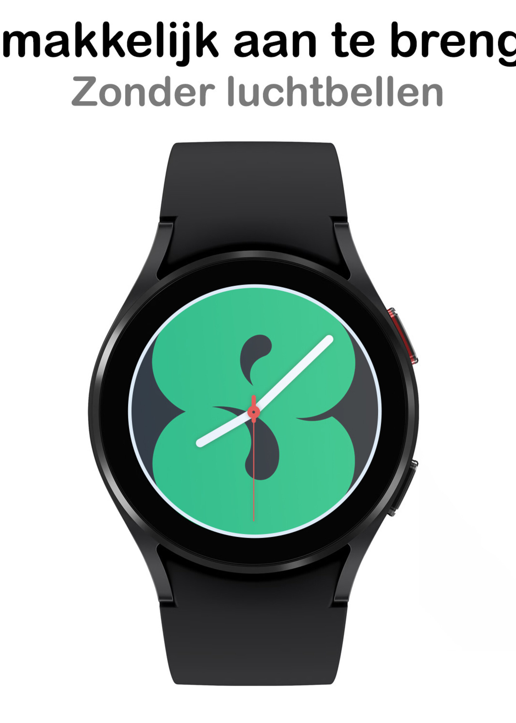 BTH Screenprotector Geschikt voor Samsung Galaxy Watch 4 40mm Screenprotector Glas Gehard Screen Cover - Screen Protector Geschikt voor Samsung Galaxy Watch 4 40mm Screenprotector Tempered Glass - 3 PACK
