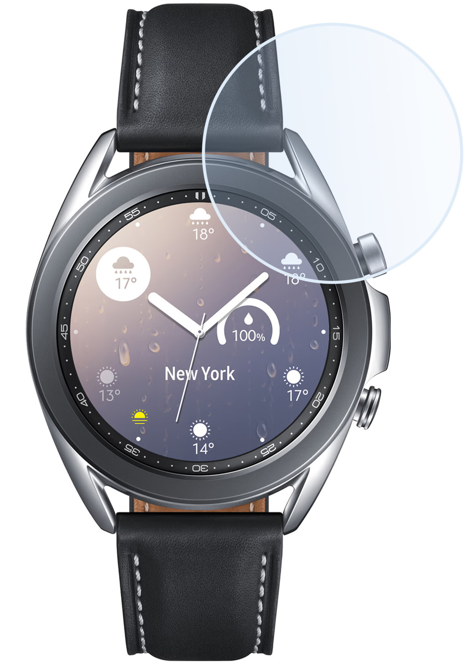 BTH Samsung Galaxy Watch3 41 mm Screenprotector Glas Gehard Screen Protector Screen Cover - Samsung Galaxy Watch3 41 mm Screenprotector Tempered Glass