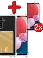 BTH BTH Samsung Galaxy A13 4G Hoesje Pashouder Met 2x Screenprotector