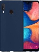 BTH BTH Samsung Galaxy A20e Hoesje Siliconen - Donkerblauw