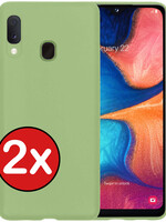 BTH BTH Samsung Galaxy A20e Hoesje Siliconen - Groen