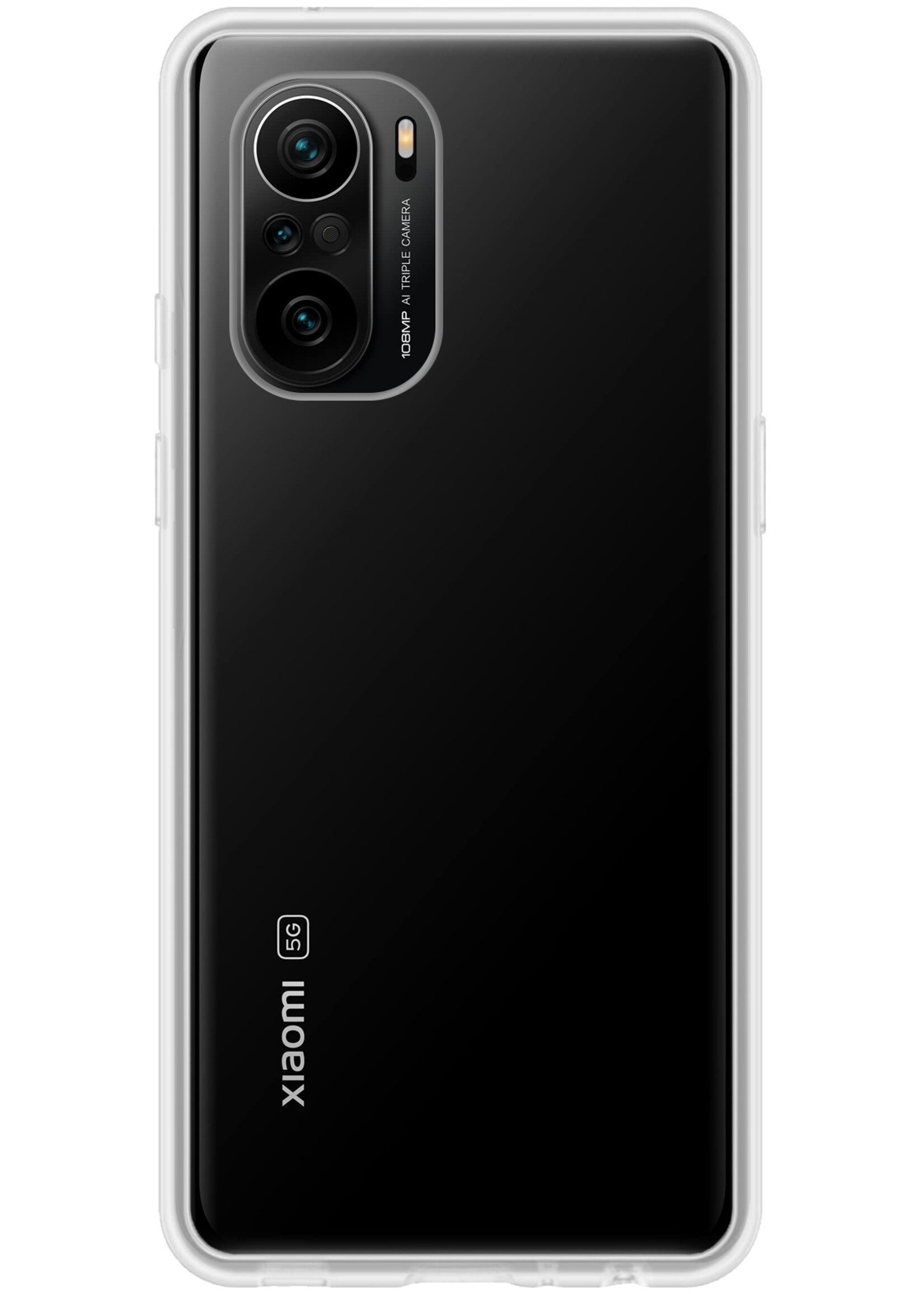 BTH Hoesje Geschikt voor Xiaomi Mi 11i Hoesje Siliconen Case Hoes - Hoes Geschikt voor Xiaomi Mi 11i Hoes Cover Case - Transparant - 2 PACK