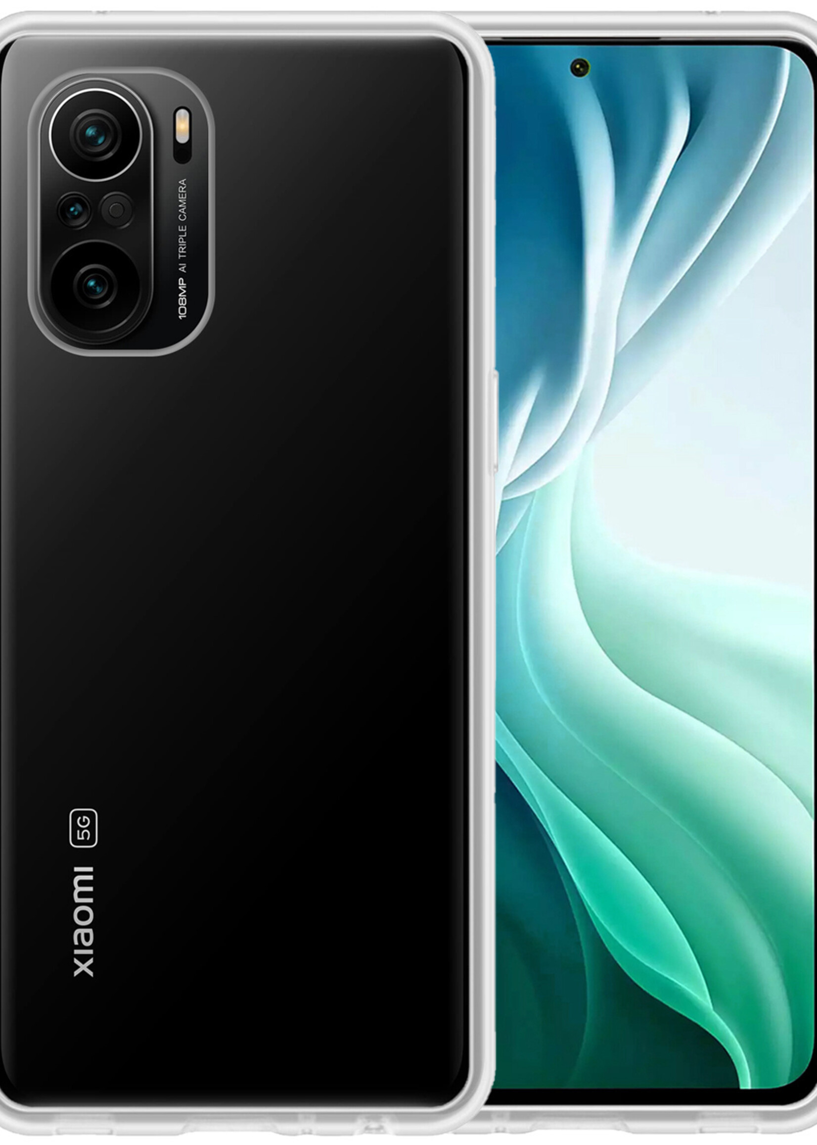 BTH Xiaomi Poco F3 Hoesje Siliconen Case Cover - Xiaomi Poco F3 Hoesje Cover Hoes Siliconen - Transparant