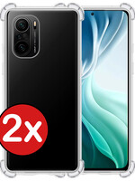 BTH BTH Poco F3 Hoesje Shockproof - Transparant - 2 PACK