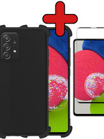 BTH BTH Samsung Galaxy A52 Hoesje Shockproof Met Screenprotector - Zwart