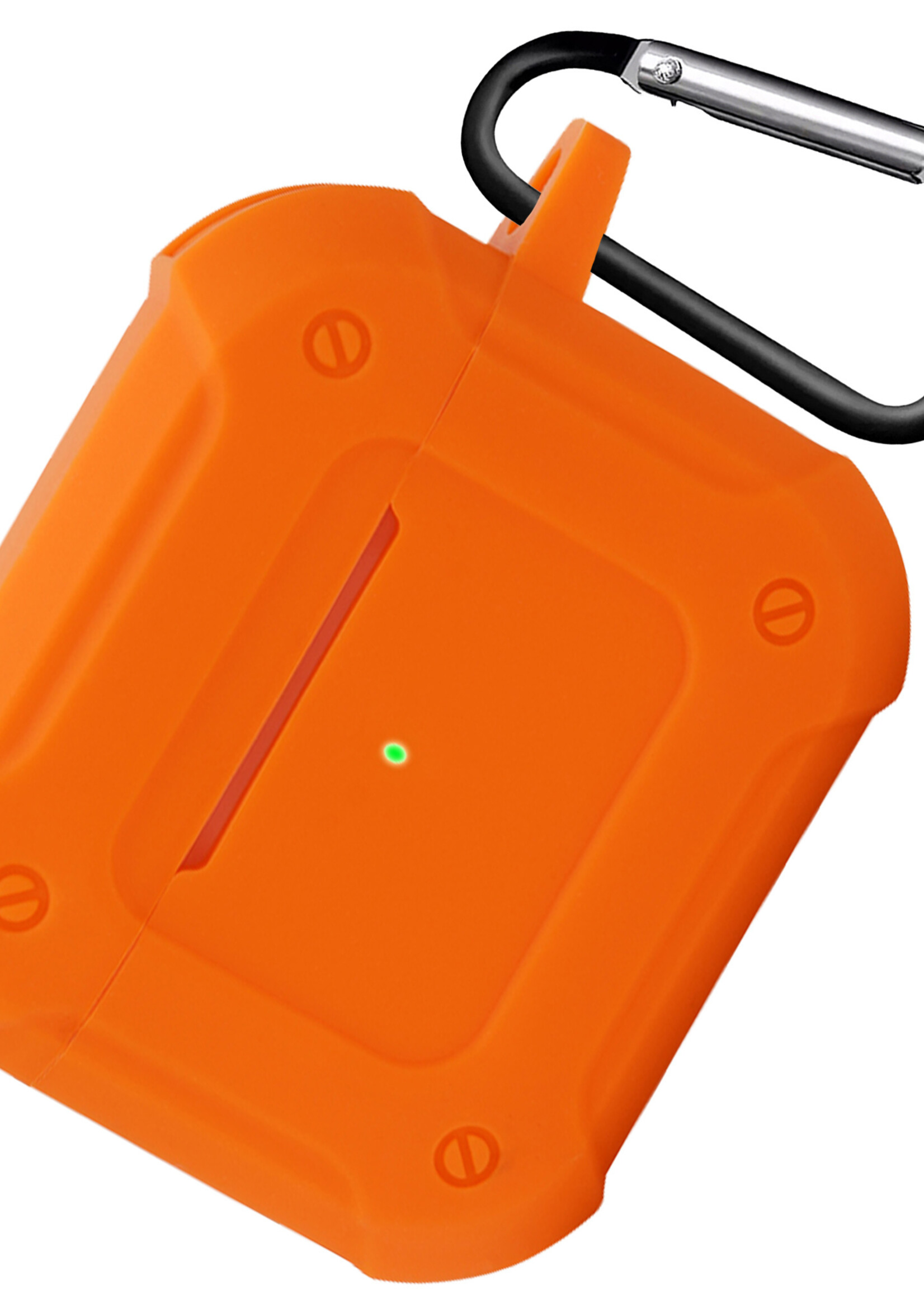 BTH Airpods 3 Hoesje Case Shock Hoes Geschikt voor Apple AirPods 3 Case Hoesje Met Clip - Oranje