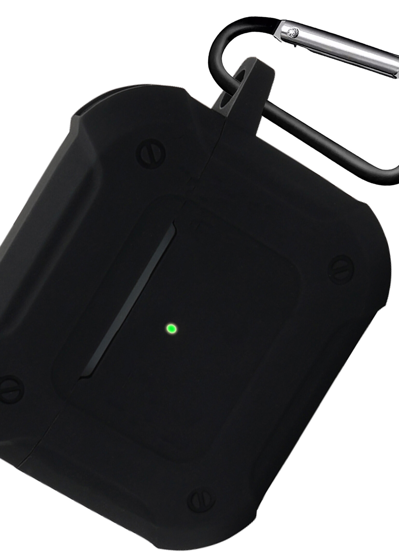 BTH Airpods 3 Hoesje Case Shock Hoes Geschikt voor Apple AirPods 3 Case Hoesje Met Clip - Zwart