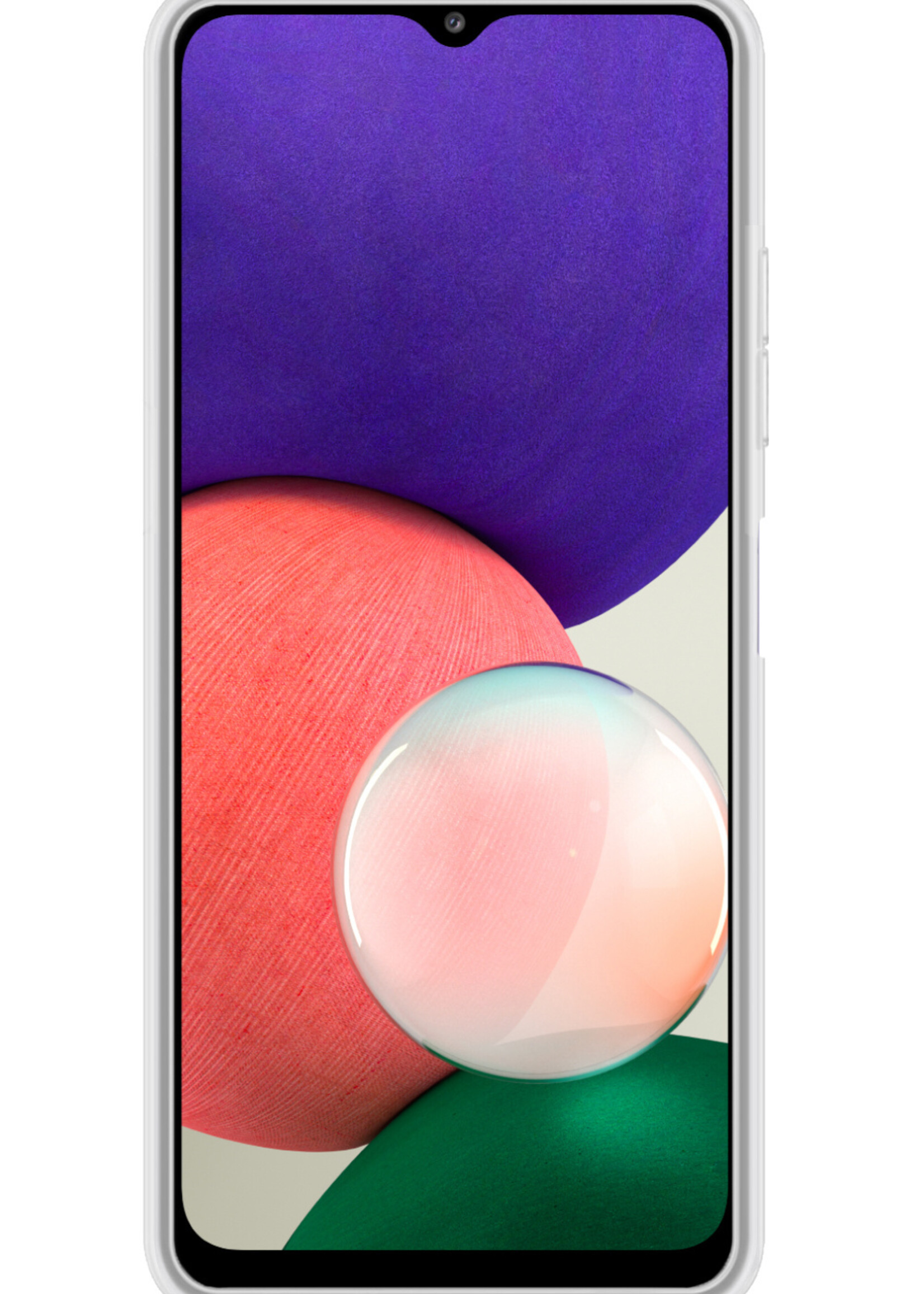 BTH Samsung M22 Hoesje Siliconen Case Cover - Samsung Galaxy M22 Hoesje Cover Hoes Siliconen - Transparant
