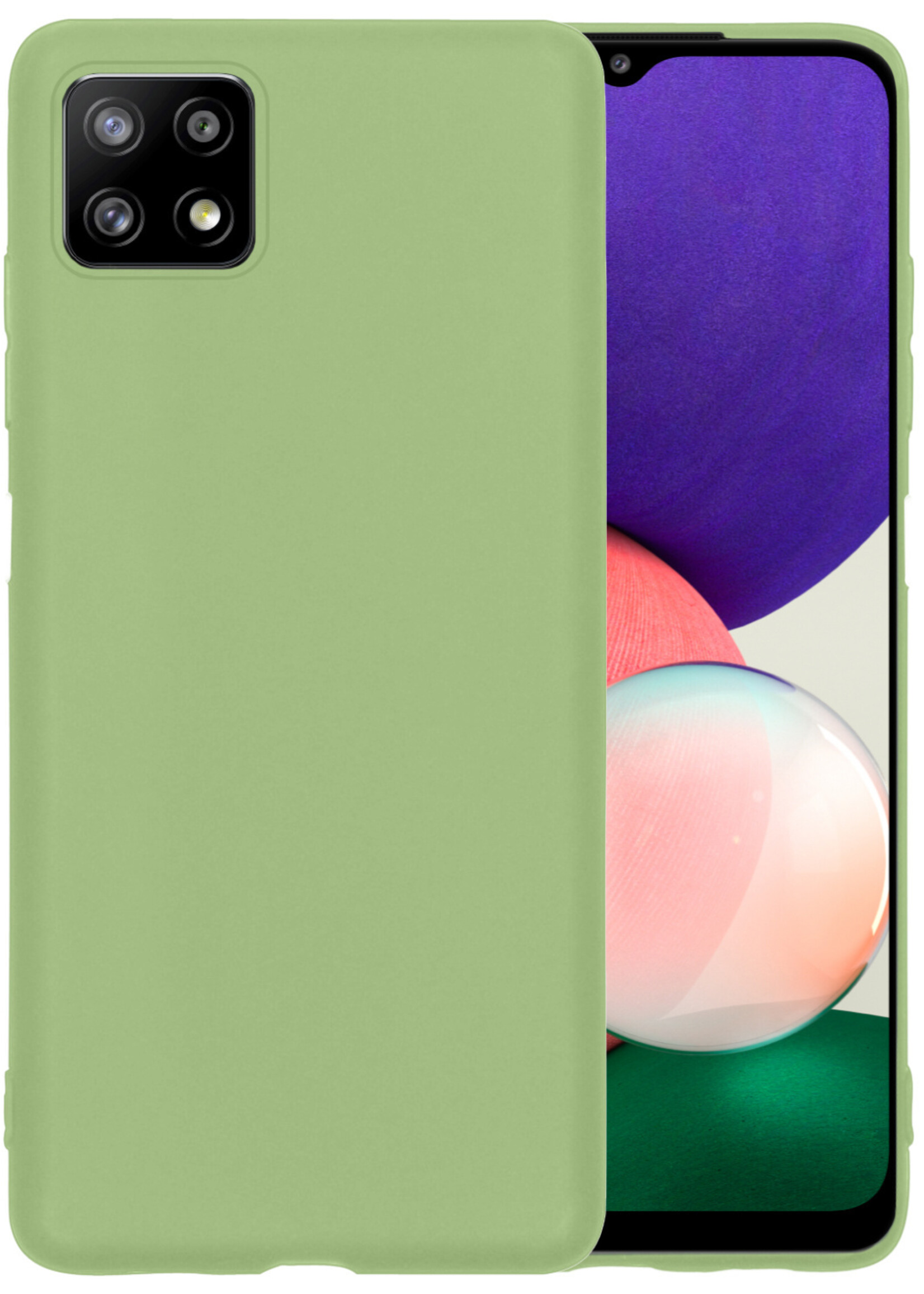 BTH Samsung M22 Hoesje Siliconen Case Cover - Samsung Galaxy M22 Hoesje Cover Hoes Siliconen - Groen