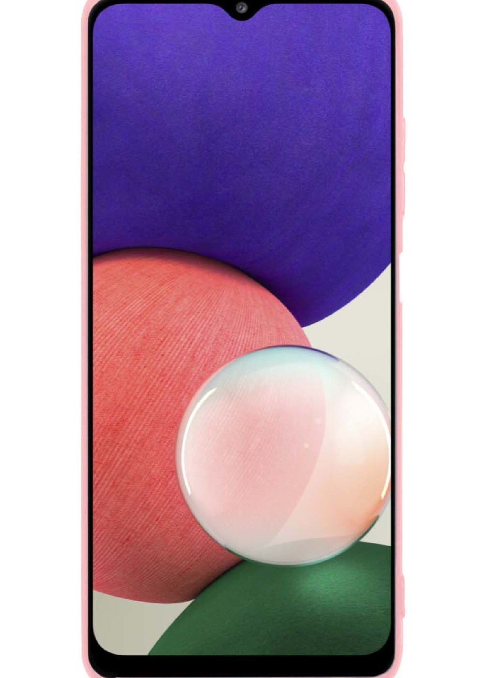 BTH Samsung M22 Hoesje Siliconen Case Cover - Samsung Galaxy M22 Hoesje Cover Hoes Siliconen - Lichtroze