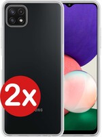 BTH BTH Samsung Galaxy M22 Hoesje Siliconen - Transparant - 2 PACK