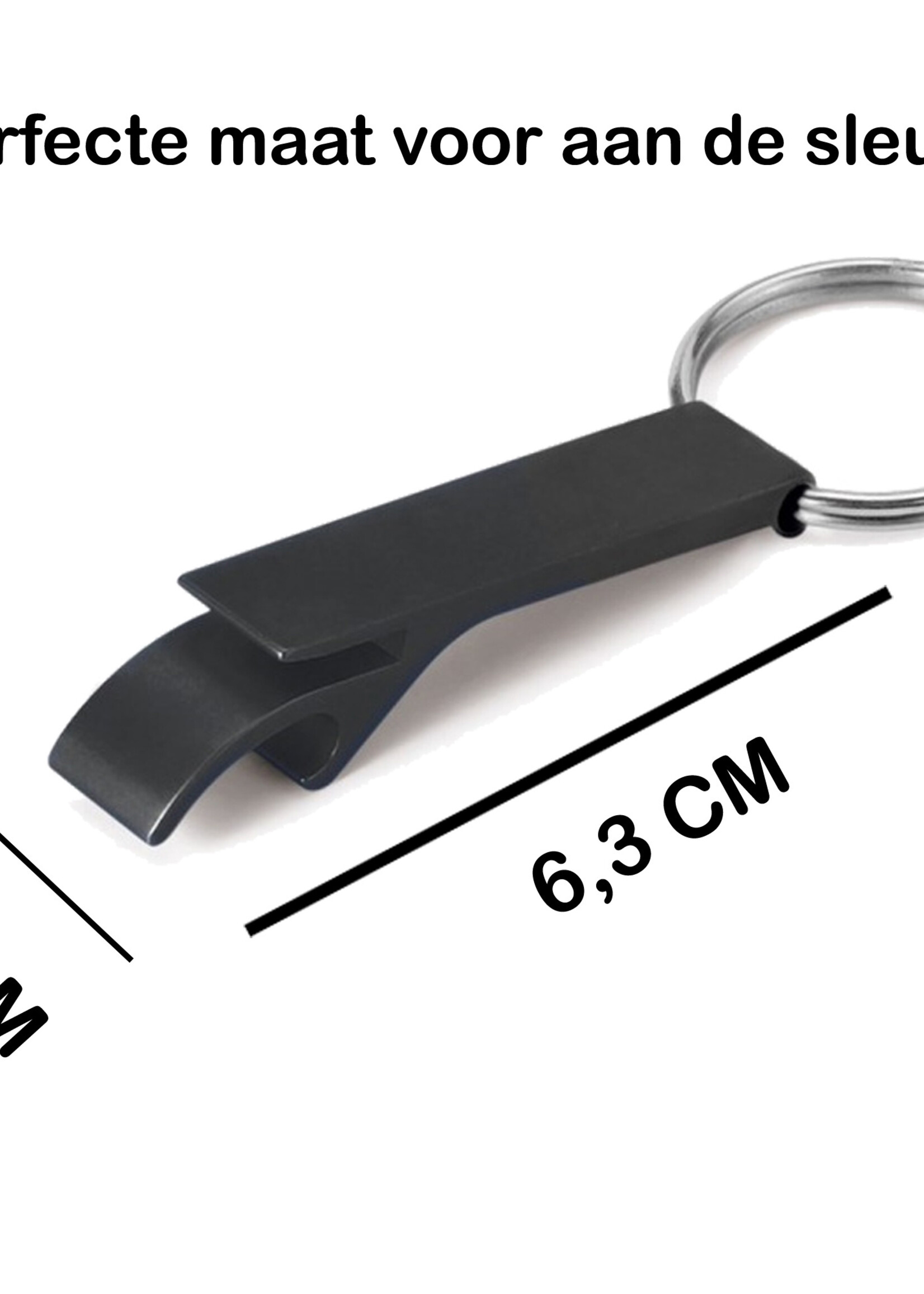 BTH Bieropener Sleutelhanger Bier Sleutelhanger Sleutelhanger Fles - Zwart