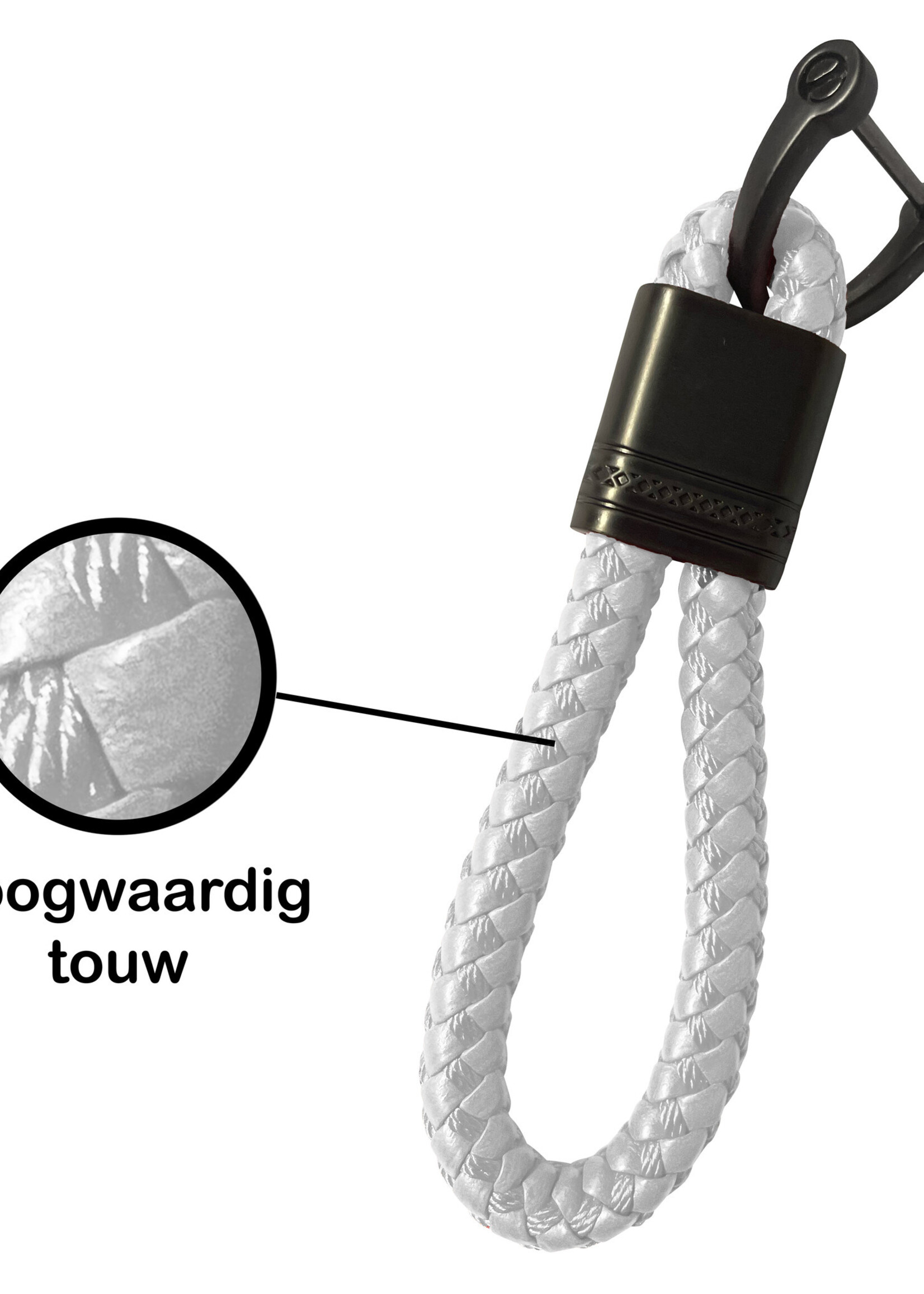 BTH Sleutelhanger Koord Met Sleutelhanger Ring Sleutelhanger Touw Auto Sleutelhanger - Wit