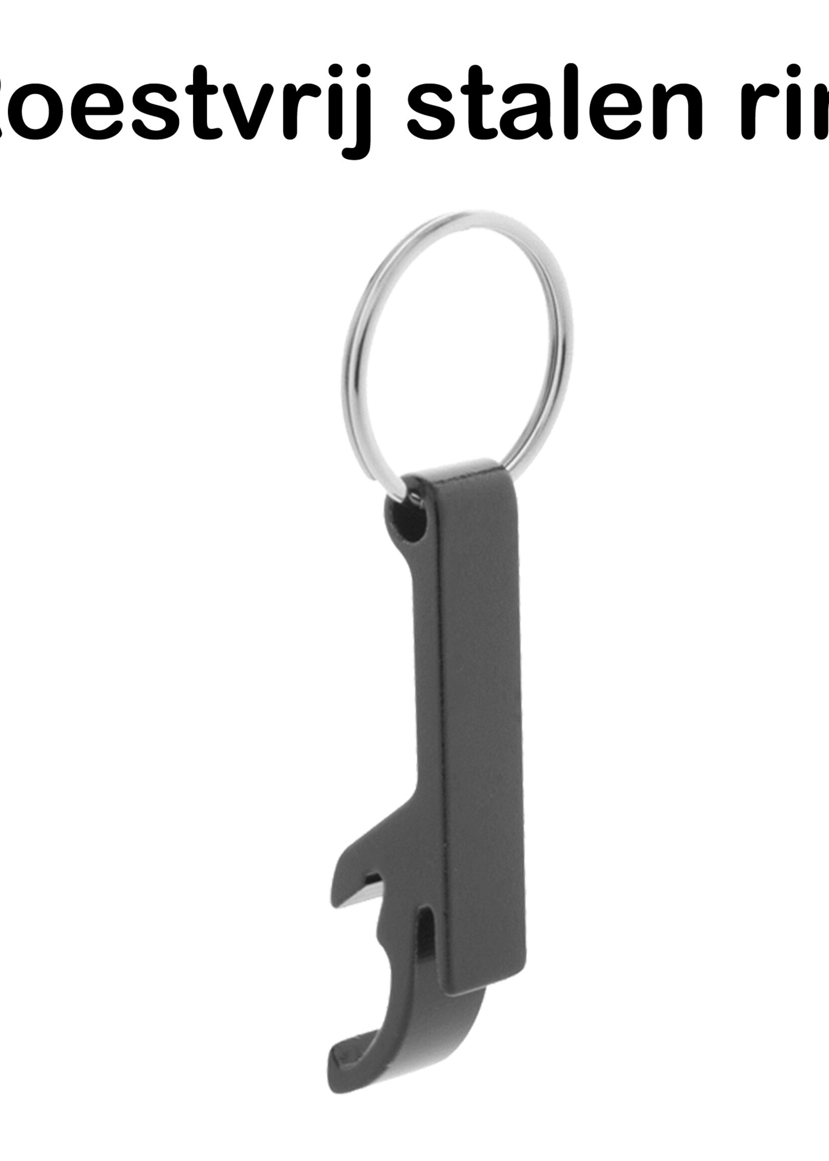 BTH Bieropener Sleutelhanger Bier Sleutelhanger Sleutelhanger Fles - Zwart