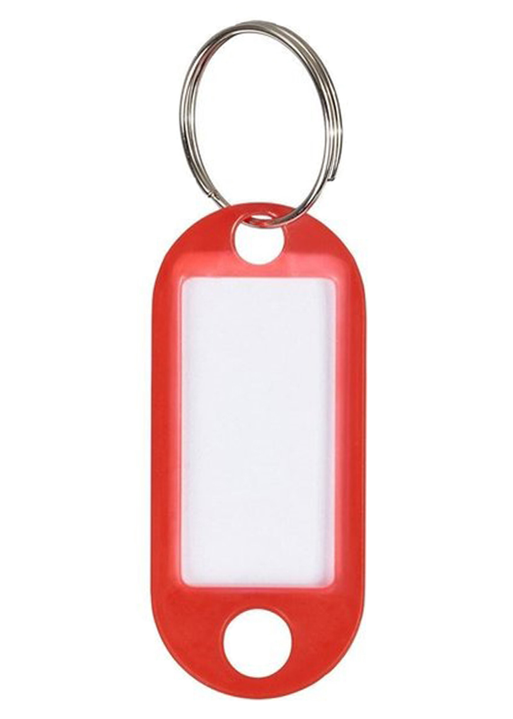 BTH Sleutellabels Sleutelhanger Bagagelabel Sleutellabel Gekleurde Naamlabels Label - Rood - 50 PACK