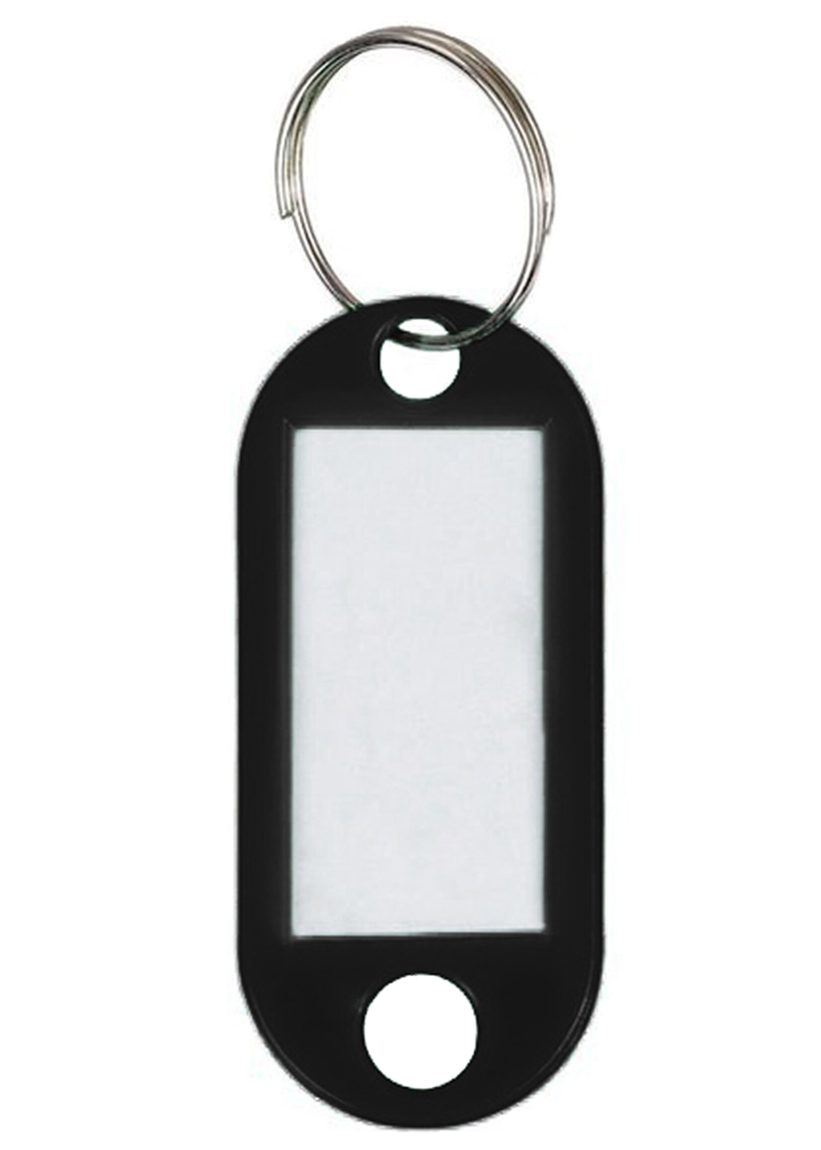 BTH Sleutellabels Sleutelhanger Bagagelabel Sleutellabel Gekleurde Naamlabels Label - Zwart - 50 PACK