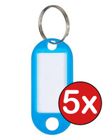 BTH BTH Sleutehangerlabels - Blauw - 5 PACK