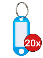 BTH BTH Sleutehangerlabels - Blauw - 20 PACK