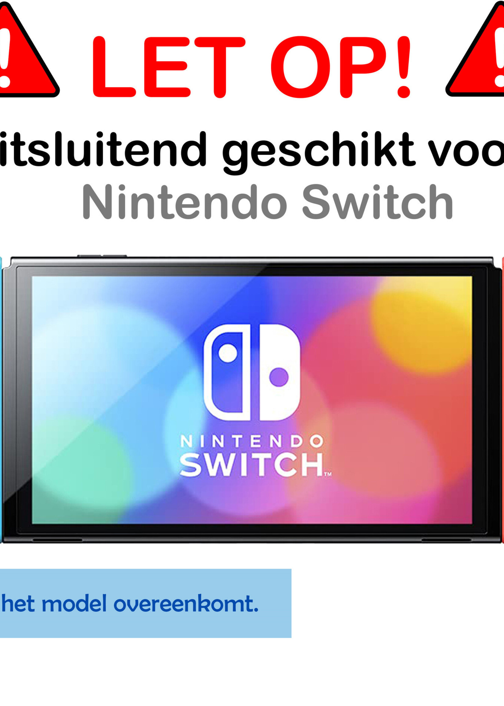 BTH Hoes Geschikt voor Nintendo Switch Case Hoesje Transparant - Hoesje Geschikt voor Nintendo Switch Case Beschermhoes Transparant