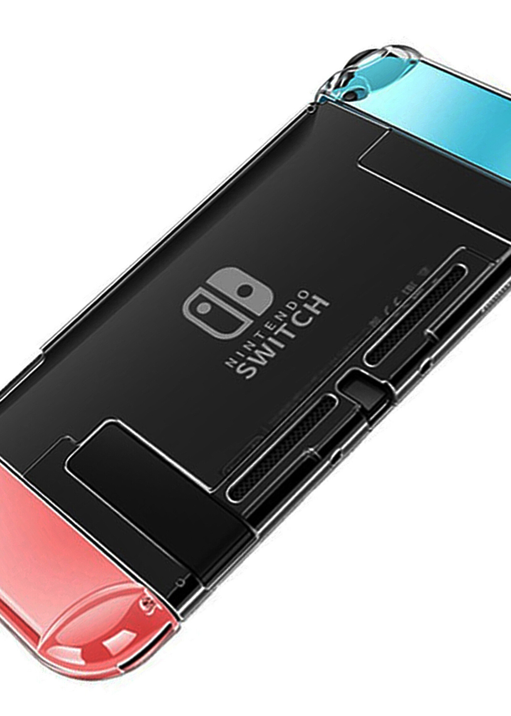 BTH Hoes Geschikt voor Nintendo Switch Case Hoesje Transparant - Hoesje Geschikt voor Nintendo Switch Case Beschermhoes Transparant