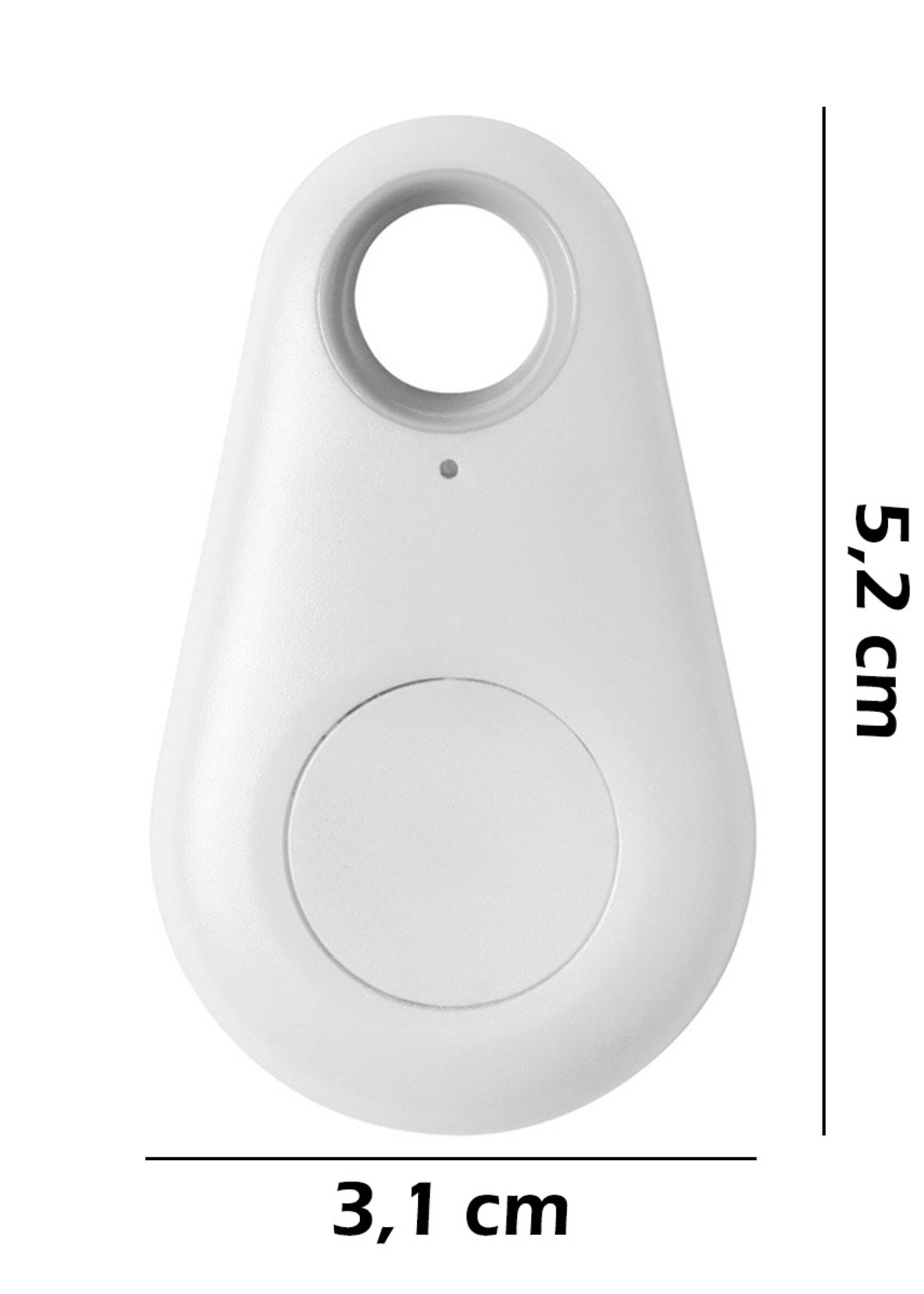 BTH Keyfinder Sleutelvinder Sleutelzoeker Sleutelhanger Keyfinder Bluetooth Sleutels Huisdier - Wit