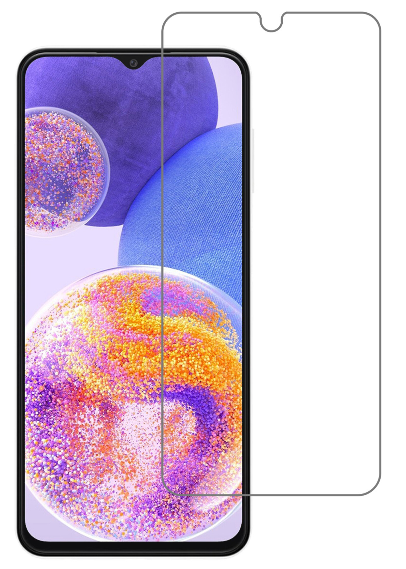 BTH Samsung A23 Screenprotector Glas Gehard Tempered Glass - Samsung Galaxy A23 Screen Protector Screen Cover