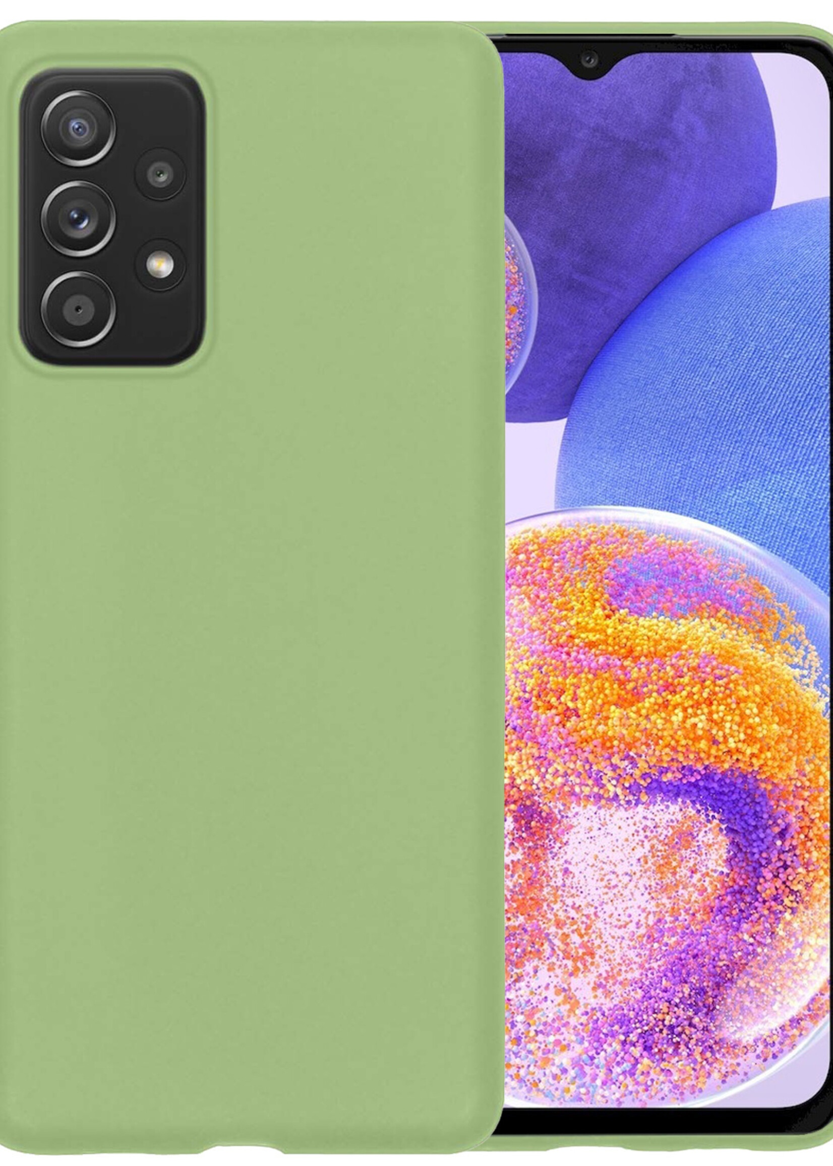 BTH Samsung A23 Hoesje Siliconen Case Cover - Samsung Galaxy A23 Hoesje Cover Hoes Siliconen - Groen