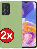 BTH BTH Samsung Galaxy A23 Hoesje Siliconen - Groen - 2 PACK