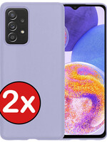 BTH BTH Samsung Galaxy A23 Hoesje Siliconen - Lila - 2 PACK