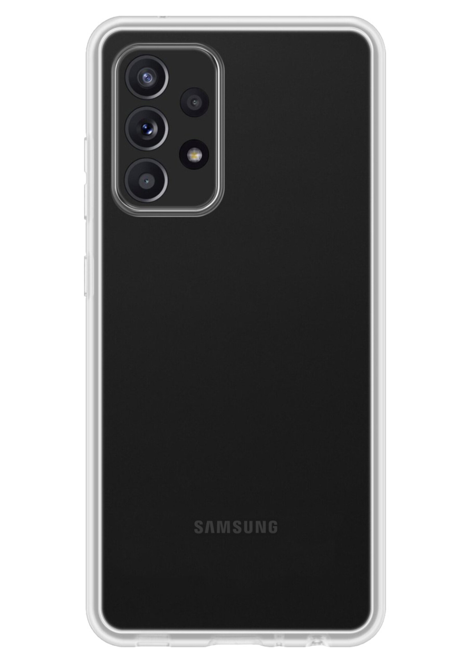 BTH Hoesje Geschikt voor Samsung A23 Hoesje Siliconen Case Hoes - Hoes Geschikt voor Samsung Galaxy A23 Hoes Cover Case - Transparant - 2 PACK