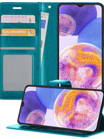 BTH BTH Samsung Galaxy A23 Hoesje Bookcase - Turquoise