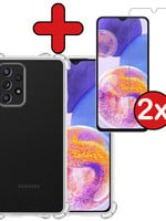 BTH BTH Samsung Galaxy A23 Hoesje Shockproof Met 2x Screenprotector