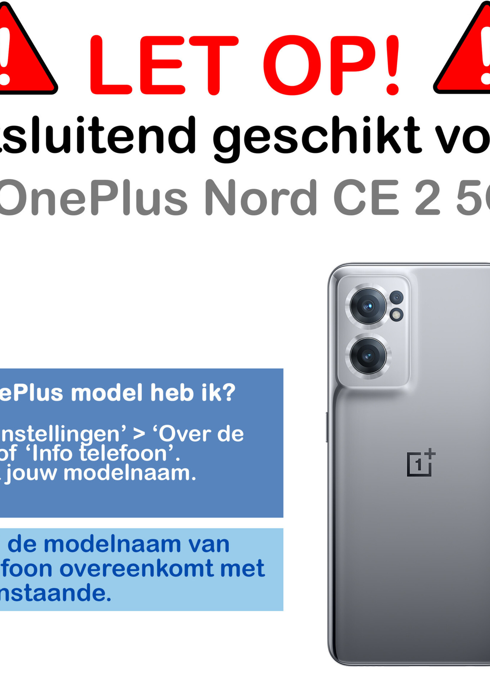 BTH Hoesje Geschikt voor OnePlus Nord CE 2 Hoesje Siliconen Shock Proof Case Hoes - Hoes Geschikt voor OnePlus Nord CE 2 Hoes Cover Case Shockproof - Transparant - 2 PACK