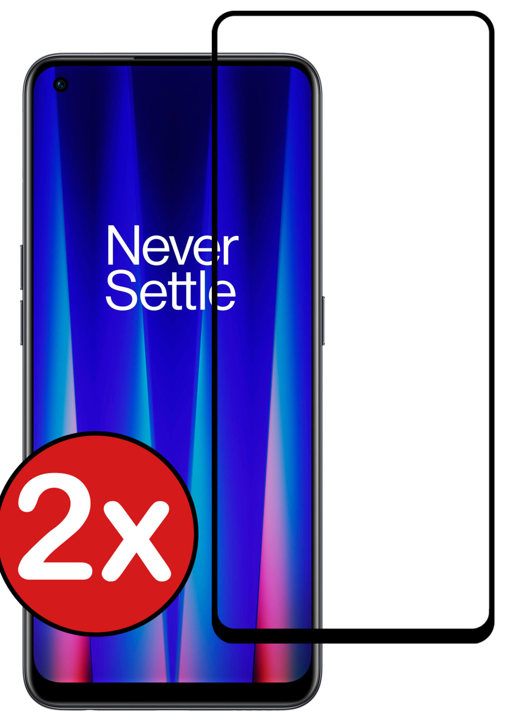 BTH Screenprotector Geschikt voor OnePlus Nord CE 2 Screenprotector Glas Gehard Tempered Glass Full Cover - Screenprotector Geschikt voor OnePlus Nord CE 2 Screen Protector Screen Cover - 2 PACK