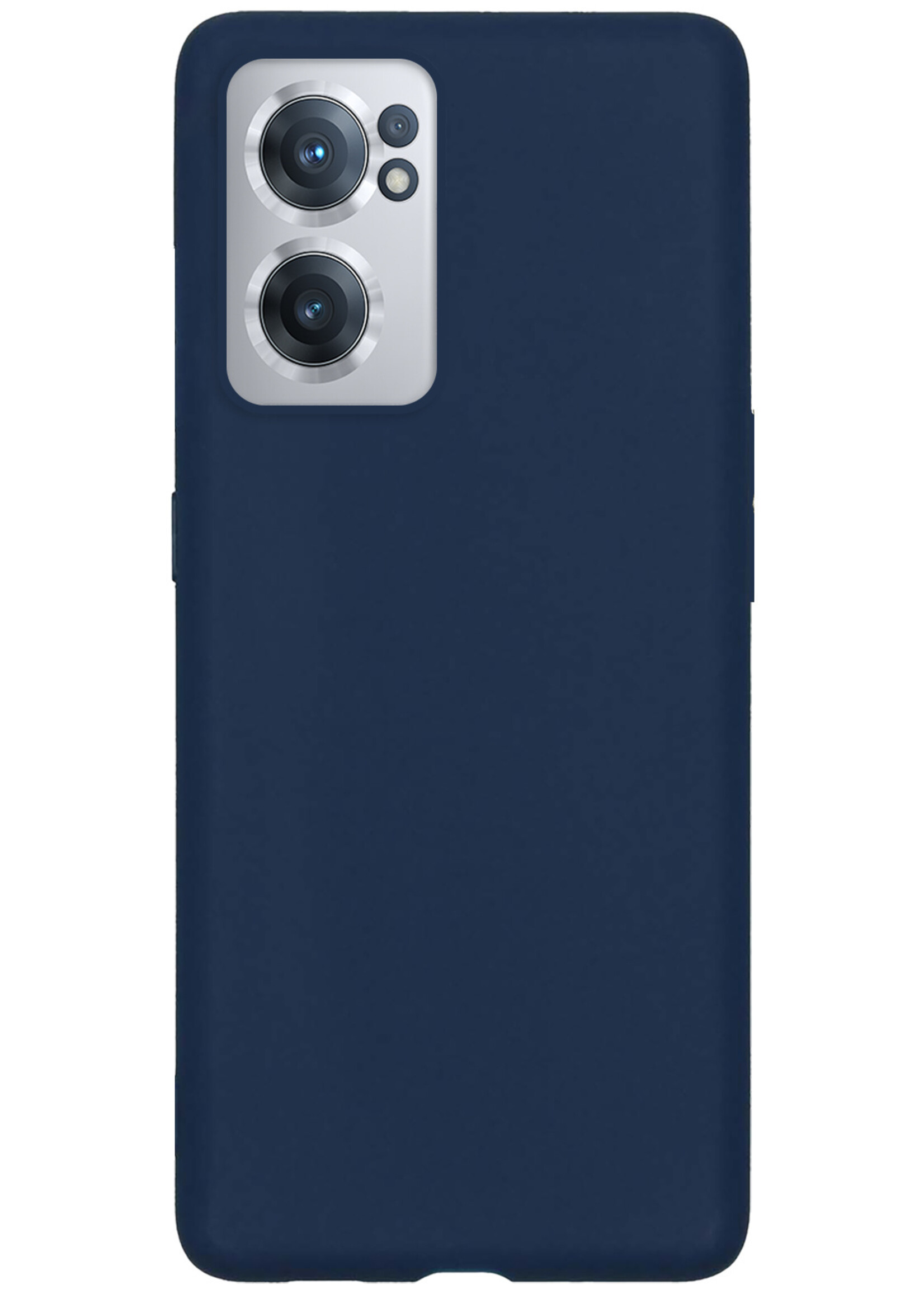 BTH OnePlus Nord CE 2 Hoesje Siliconen Case Cover - OnePlus Nord CE 2 Hoesje Cover Hoes Siliconen - Donker Blauw