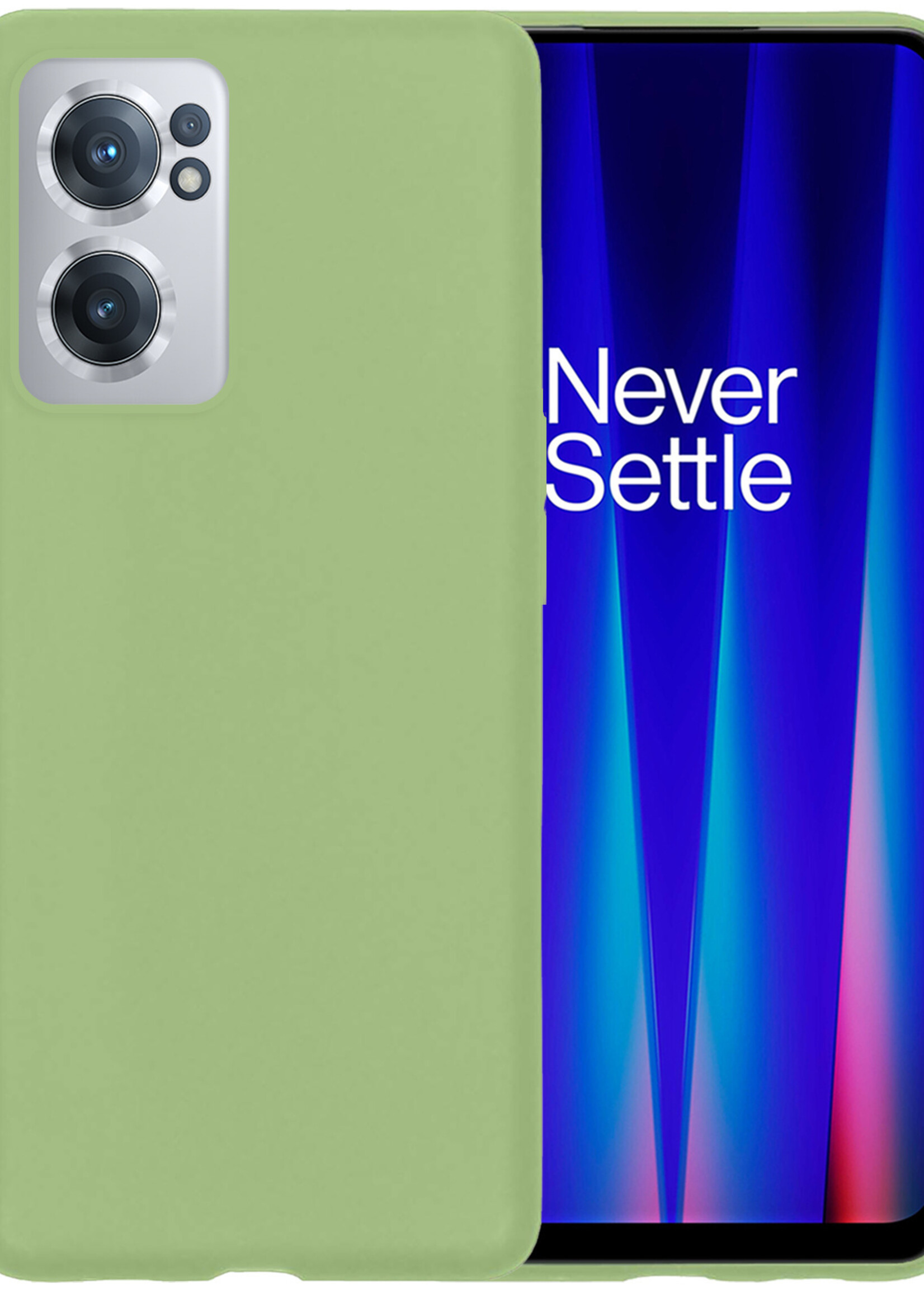 BTH OnePlus Nord CE 2 Hoesje Siliconen Case Cover - OnePlus Nord CE 2 Hoesje Cover Hoes Siliconen - Groen