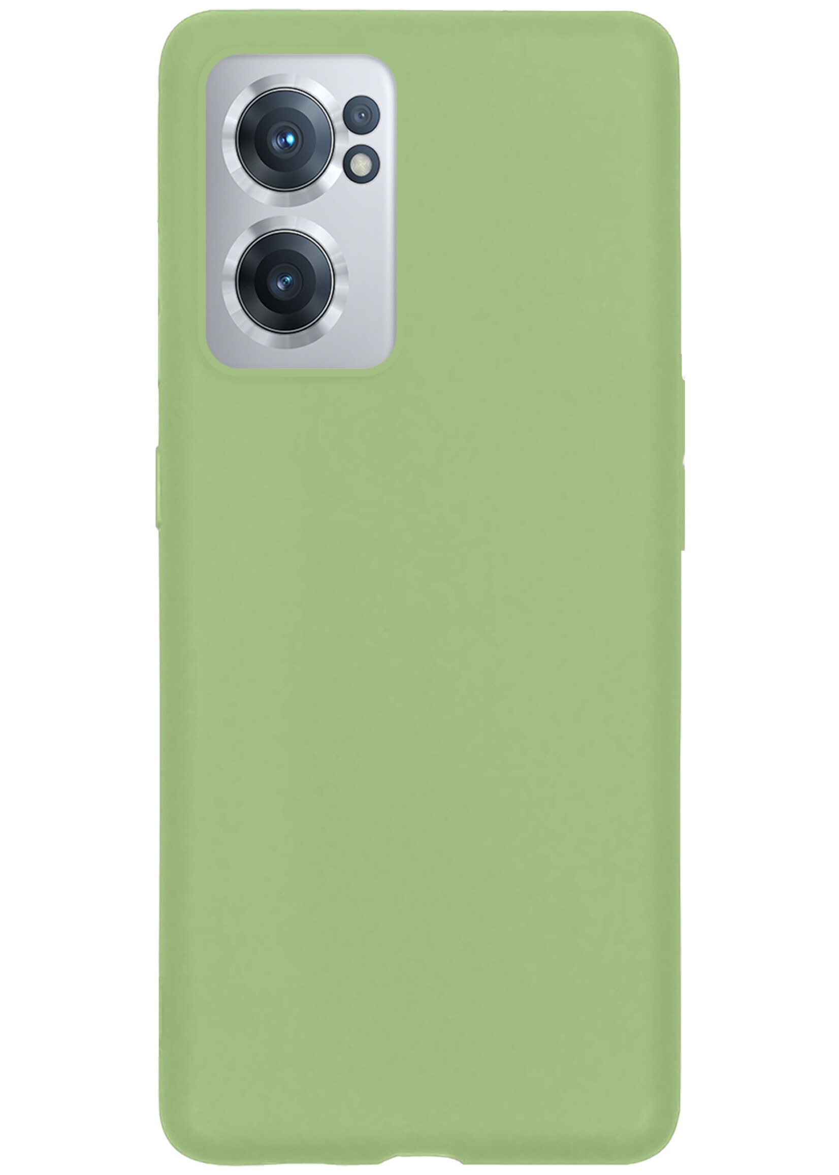 BTH Hoesje Geschikt voor OnePlus Nord CE 2 Hoesje Siliconen Case Hoes - Hoes Geschikt voor OnePlus Nord CE 2 Hoes Cover Case - Groen - 2 PACK
