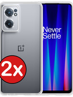 BTH BTH OnePlus Nord CE 2 Hoesje Siliconen - Transparant - 2 PACK